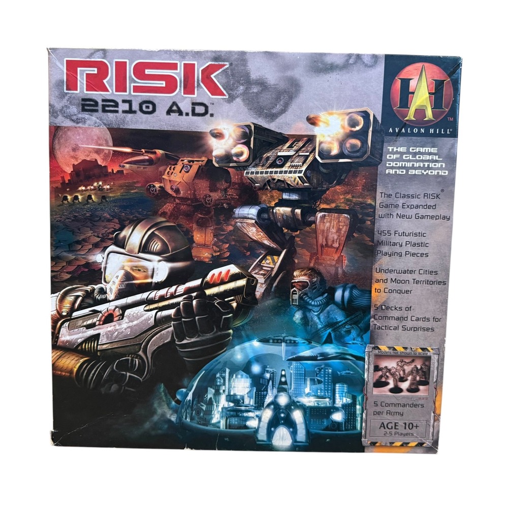 Avalon Hill Risk 2210 A.D. Board Game Futuristic Strategy Incomplete